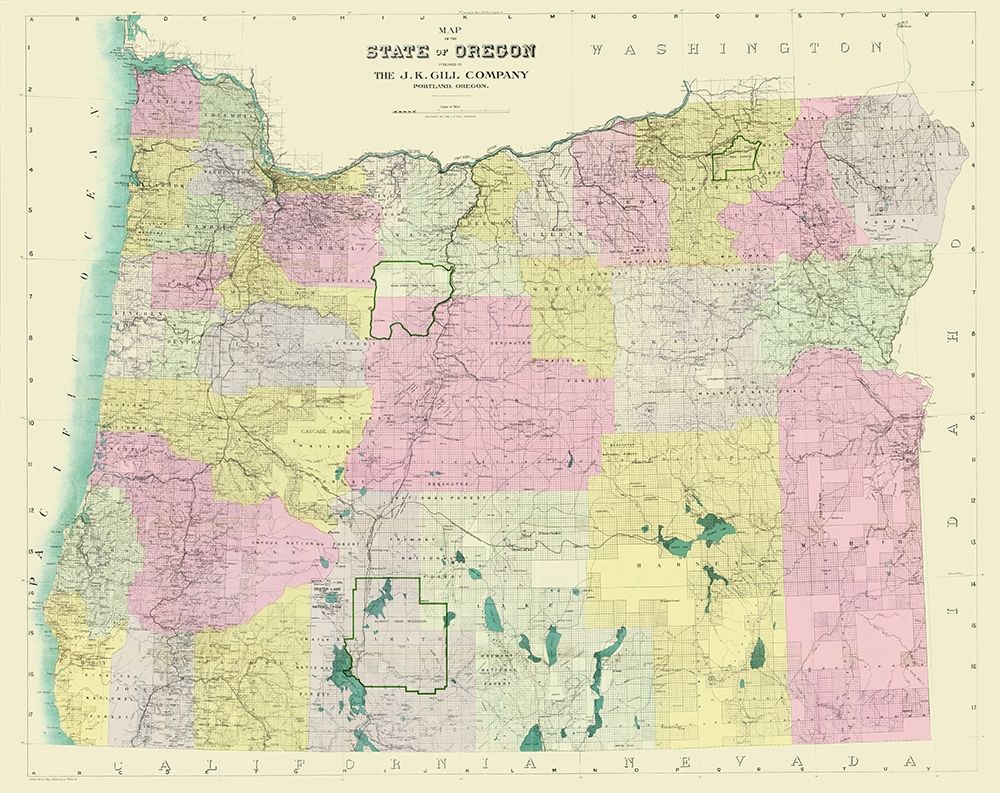 Oregon - Gill 1911 art print by Gill for $57.95 CAD