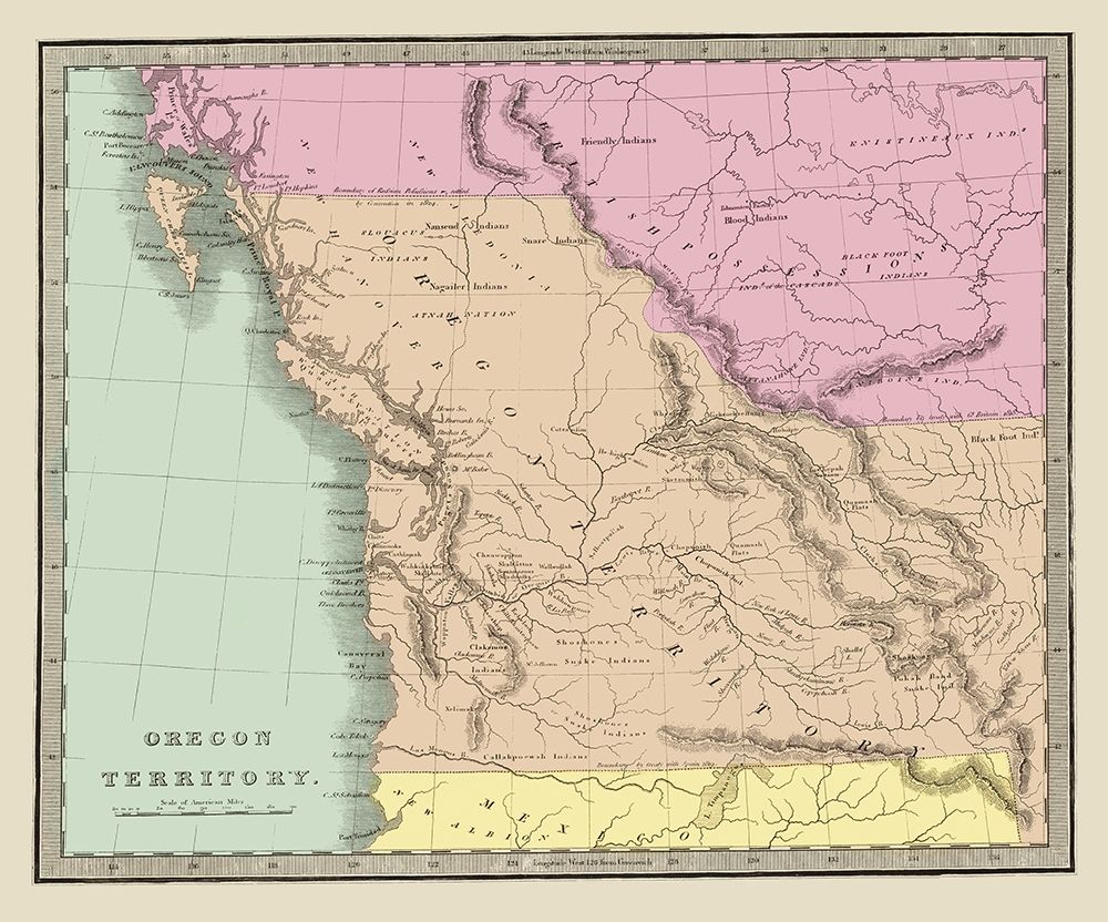 Oregon Territory - Illman 1833 art print by Illman for $57.95 CAD