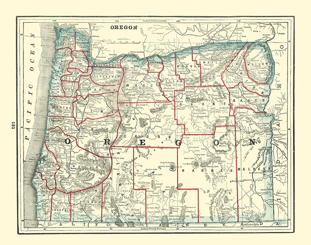 Oregon - Rathbun 1893 art print by Rathbun for $57.95 CAD
