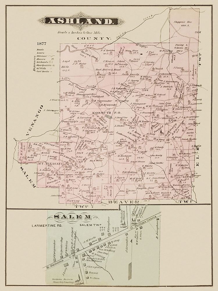 Ashland, Salem Pennsylvania Landowner art print by Caldwell for $57.95 CAD