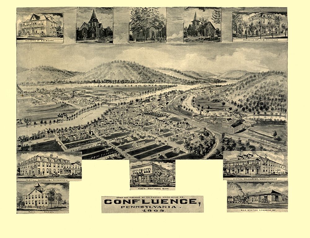 Confluence Pennsylvania -1905 art print by Unknown for $57.95 CAD