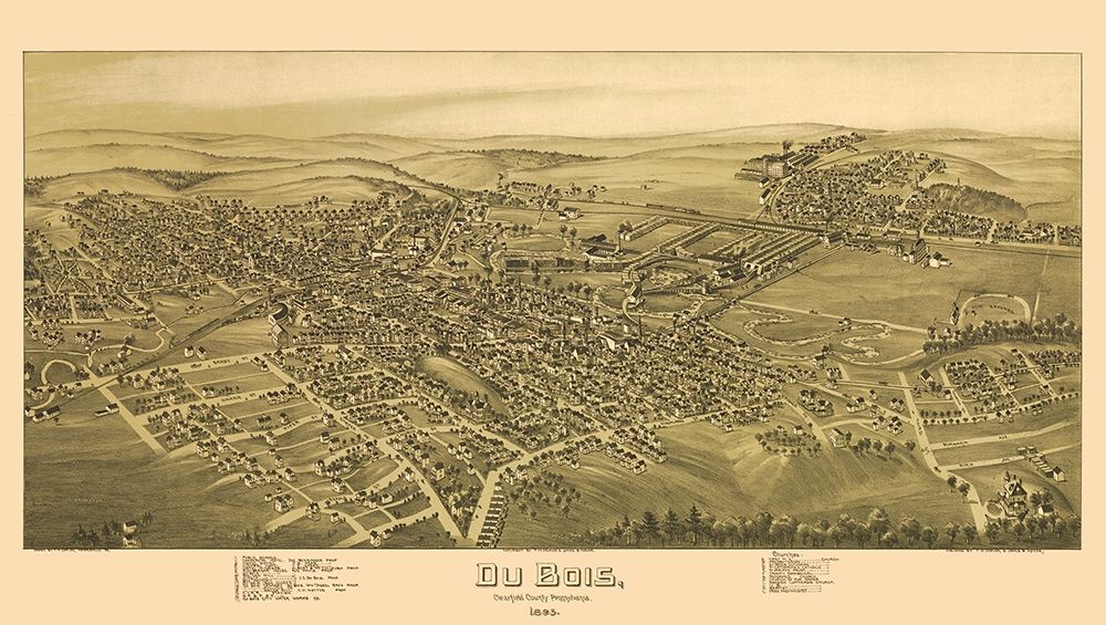 Dubios Pennsylvania - Moyer 1895 art print by Moyer for $57.95 CAD