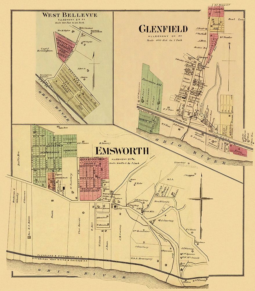 Emsworth, Glenfield Pennsylvania Landowner art print by Hayes for $57.95 CAD