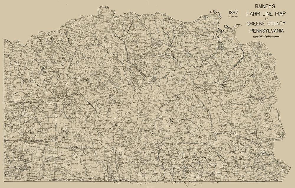 Greene County Pennsylvania - Rainey 1897 art print by Rainey for $57.95 CAD