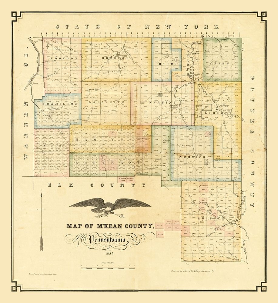 MKean County Pennsylvania - Kollner 1857 art print by Kollner for $57.95 CAD