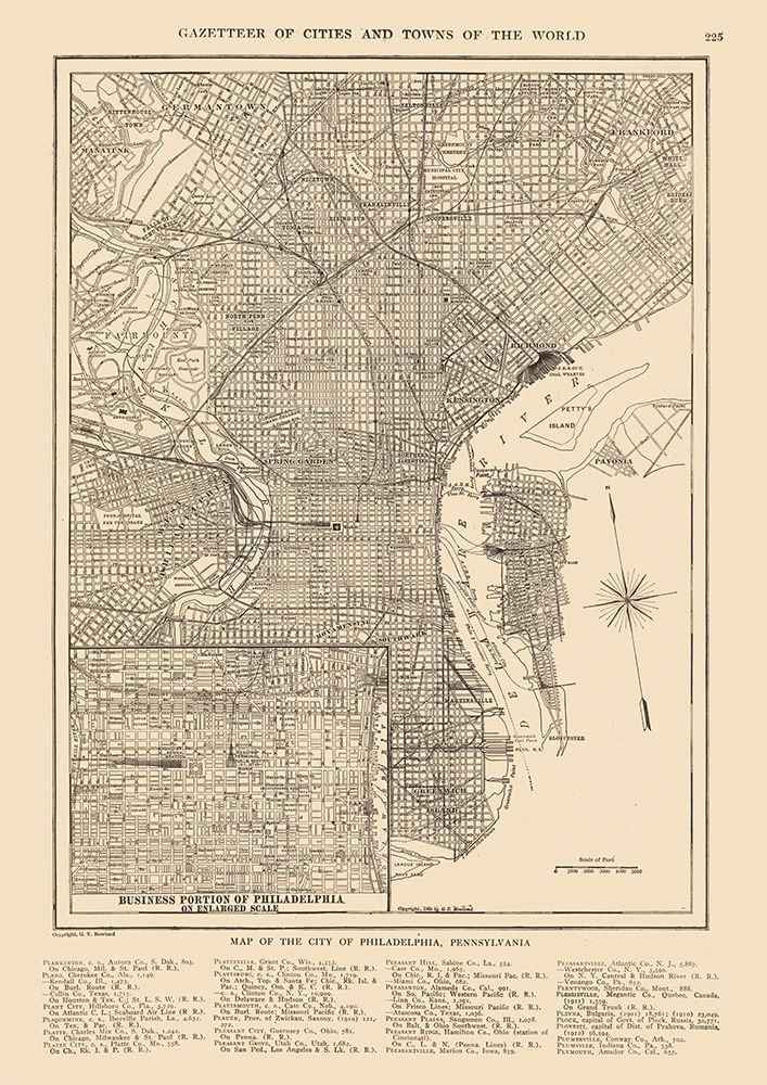 Philadelphia  Pennsylvania - Reynold 1921 art print by Reynold for $57.95 CAD