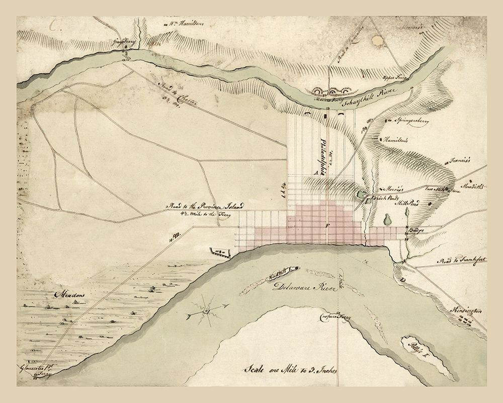 Philadelphia Pennsylvania -1778 art print by Unknown for $57.95 CAD