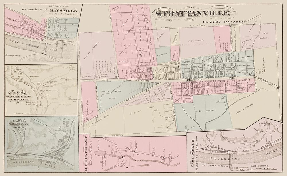 Strattanville Pennsylvania Landowner art print by Caldwell for $57.95 CAD