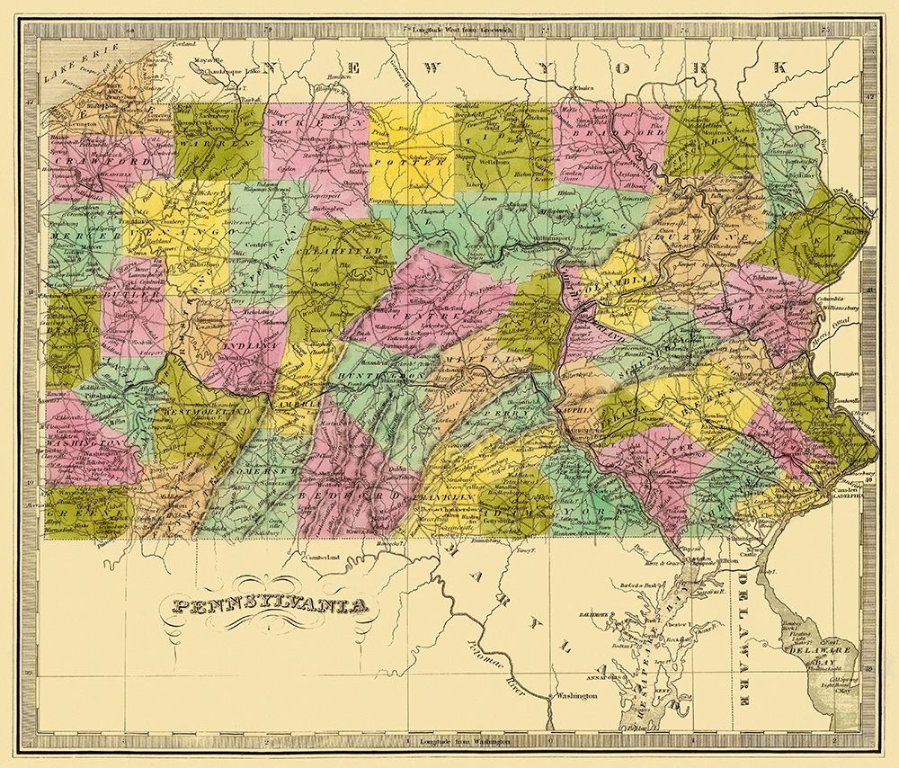 Pennsylvania - Greenleaf 1840 art print by Greenleaf for $57.95 CAD