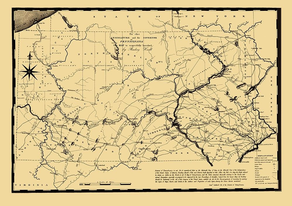Pennsylvania - Johnson 1791 art print by Johnson for $57.95 CAD
