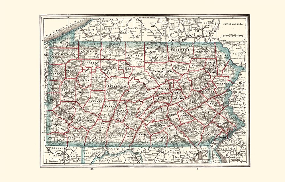Pennsylvania - Rathbun 1893 art print by Rathbun for $57.95 CAD