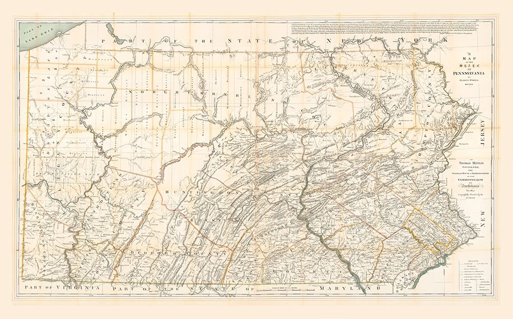 Pennsylvania - Howell 1792 art print by Howell for $57.95 CAD