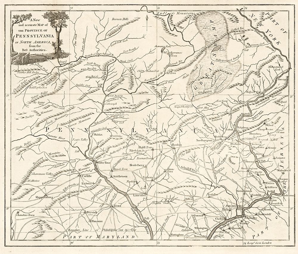 Pennsylvania -1780 art print by Unknown for $57.95 CAD