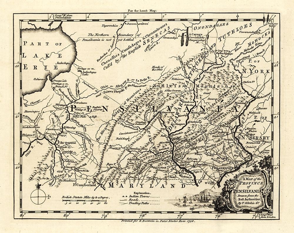 Pennsylvania - Kitchin 1756 art print by Kitchin for $57.95 CAD