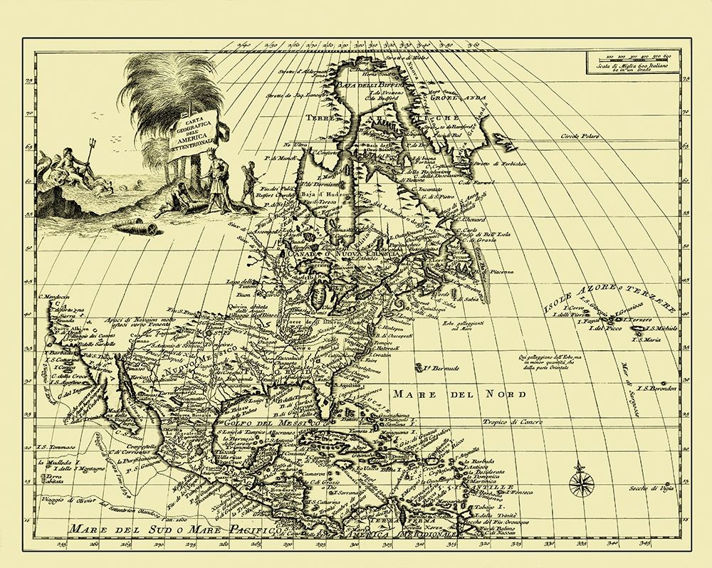North America - 1750 art print by Unknown for $57.95 CAD