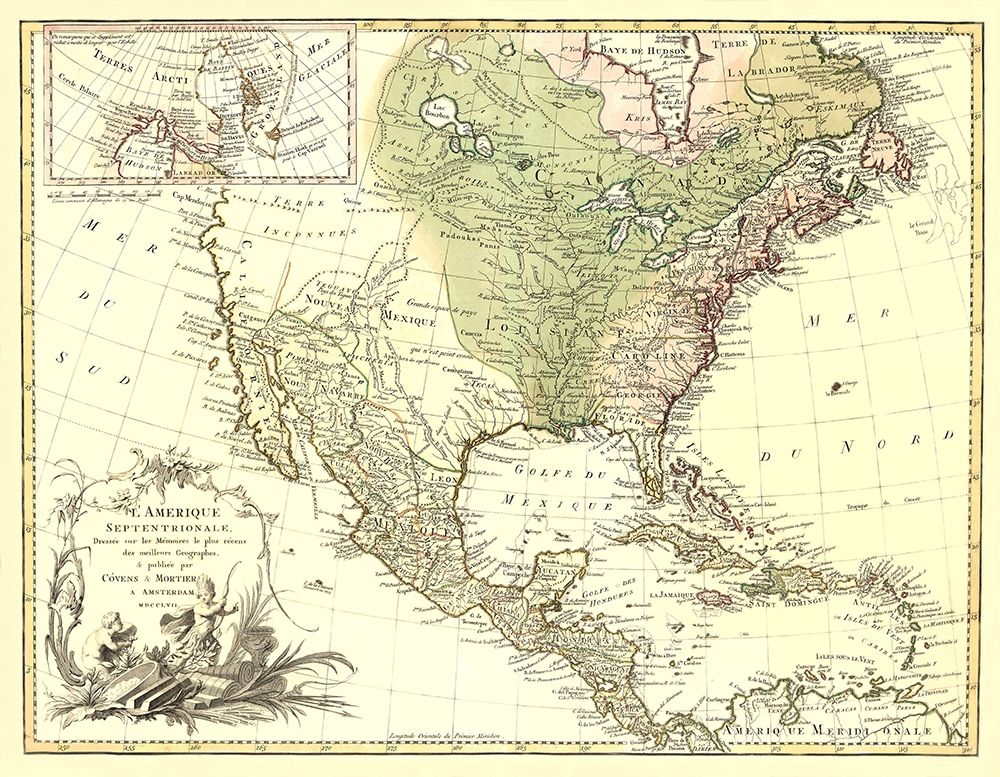 North America Canada - Covens 1757 art print by Covens for $57.95 CAD