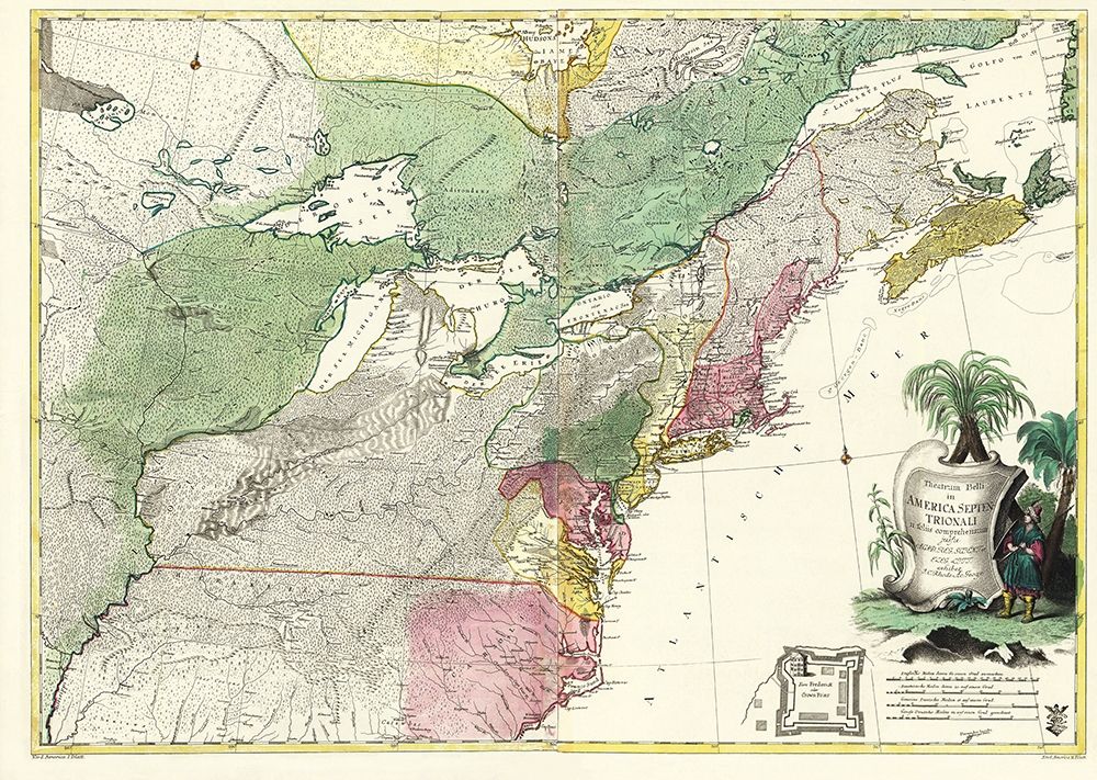 Theatrum Belli in America Septentrionali art print by Rhode for $57.95 CAD