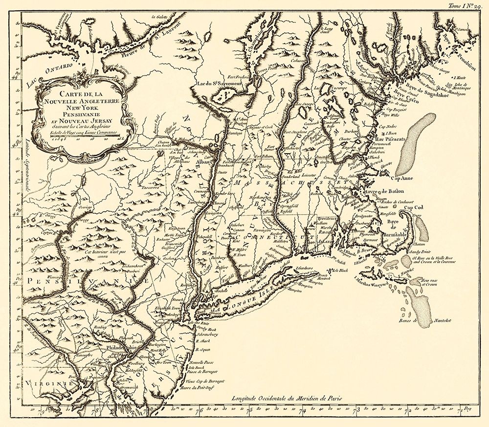 New York, Pennsylvania, and New Jersey  1757 art print by Unknown for $57.95 CAD