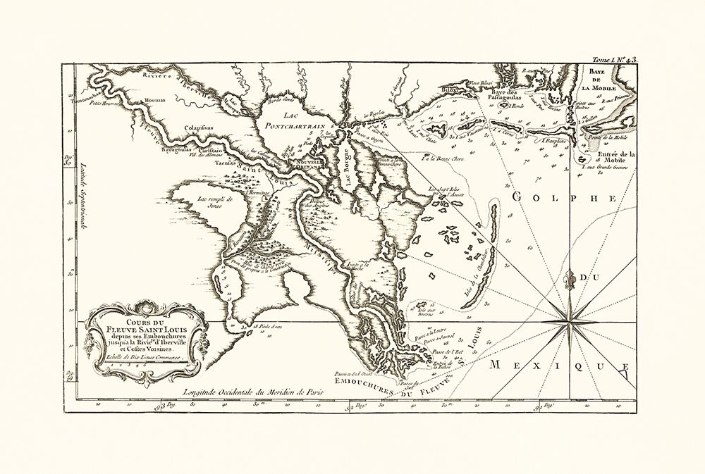 Louisiana Mississippi Alabama - 1760 art print by Unknown for $57.95 CAD