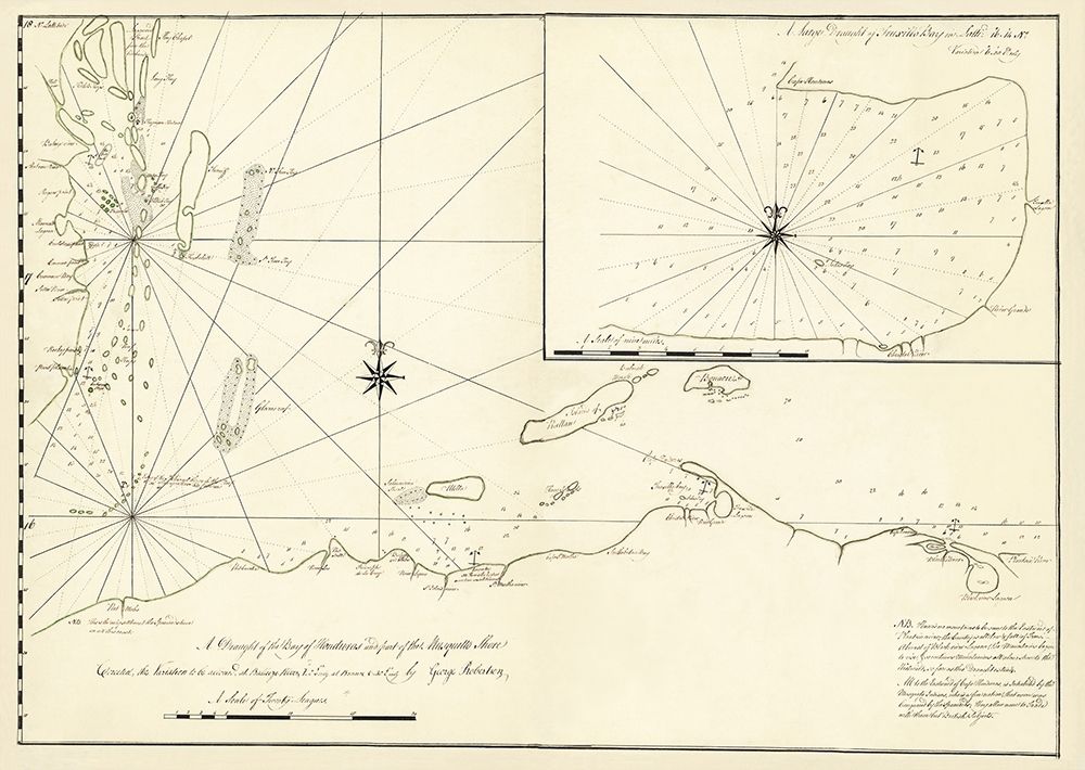 Bay of Honduras with Mosquito Shore - 1760 art print by Unknown for $57.95 CAD