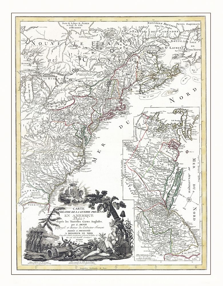 Seat of War in America - 1779 art print by Basset for $57.95 CAD