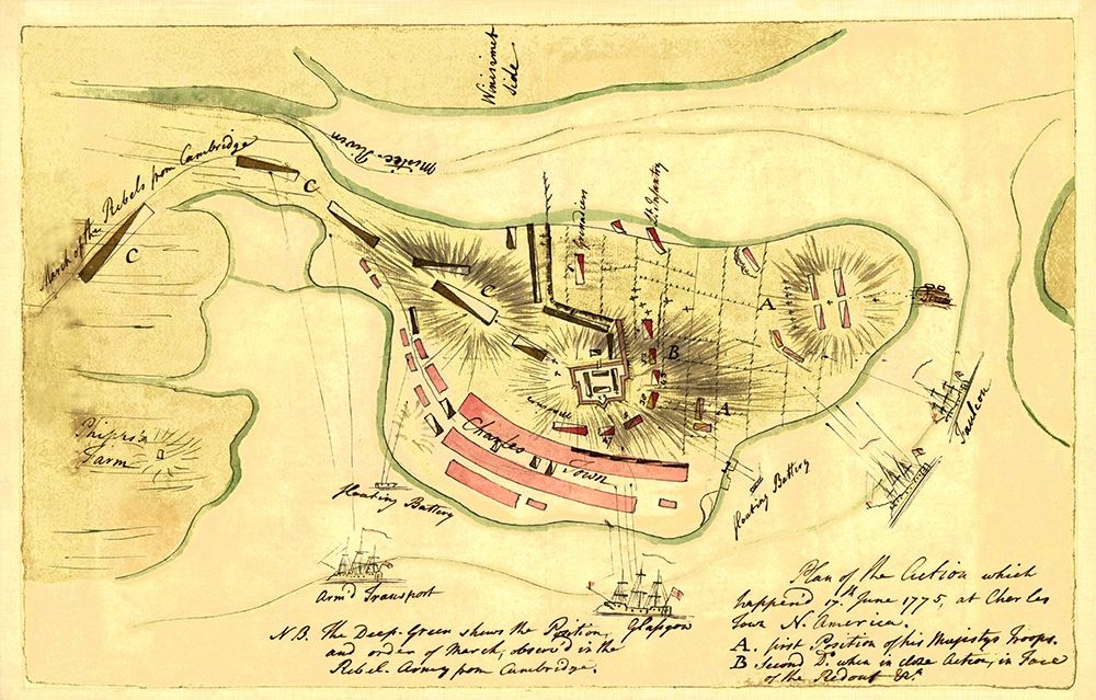 Action June 17th 1775 at Charles Town - Page 1775 art print by Page for $57.95 CAD