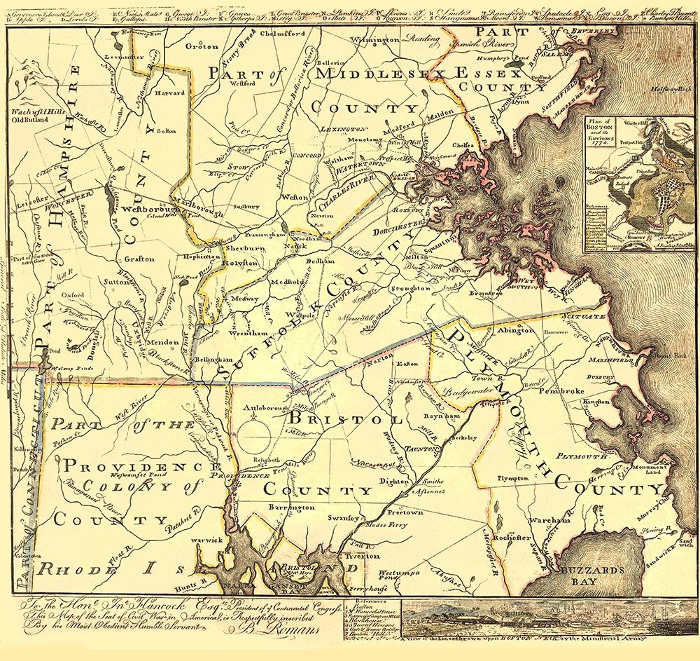 Seat of Civil War in America - Hancock 1775 art print by Hancock for $57.95 CAD