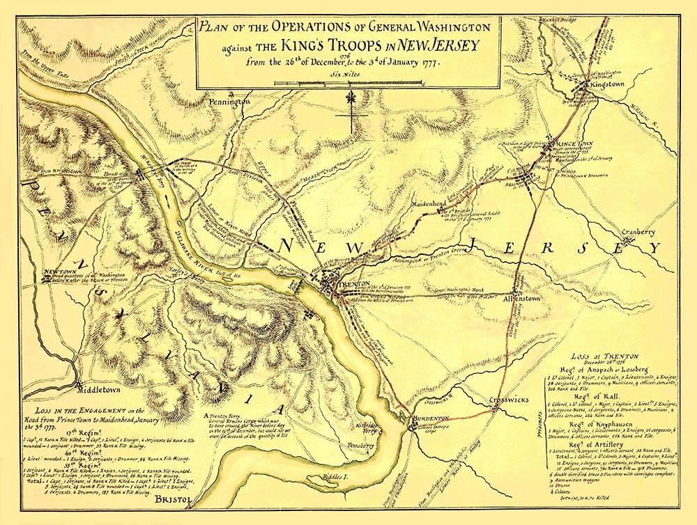 General Washington Operations - Faden 1777 art print by Faden for $57.95 CAD
