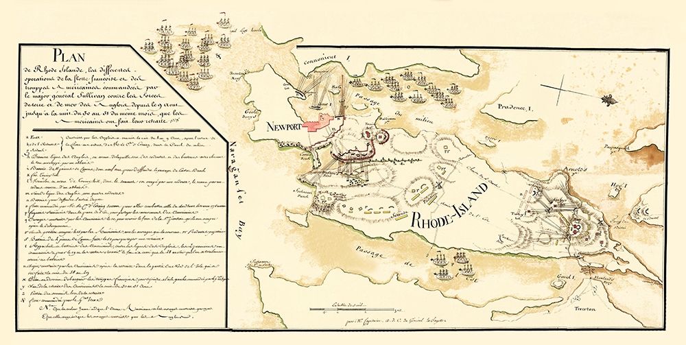 Rhode Island - Lafayette 1778 art print by Lafayette for $57.95 CAD