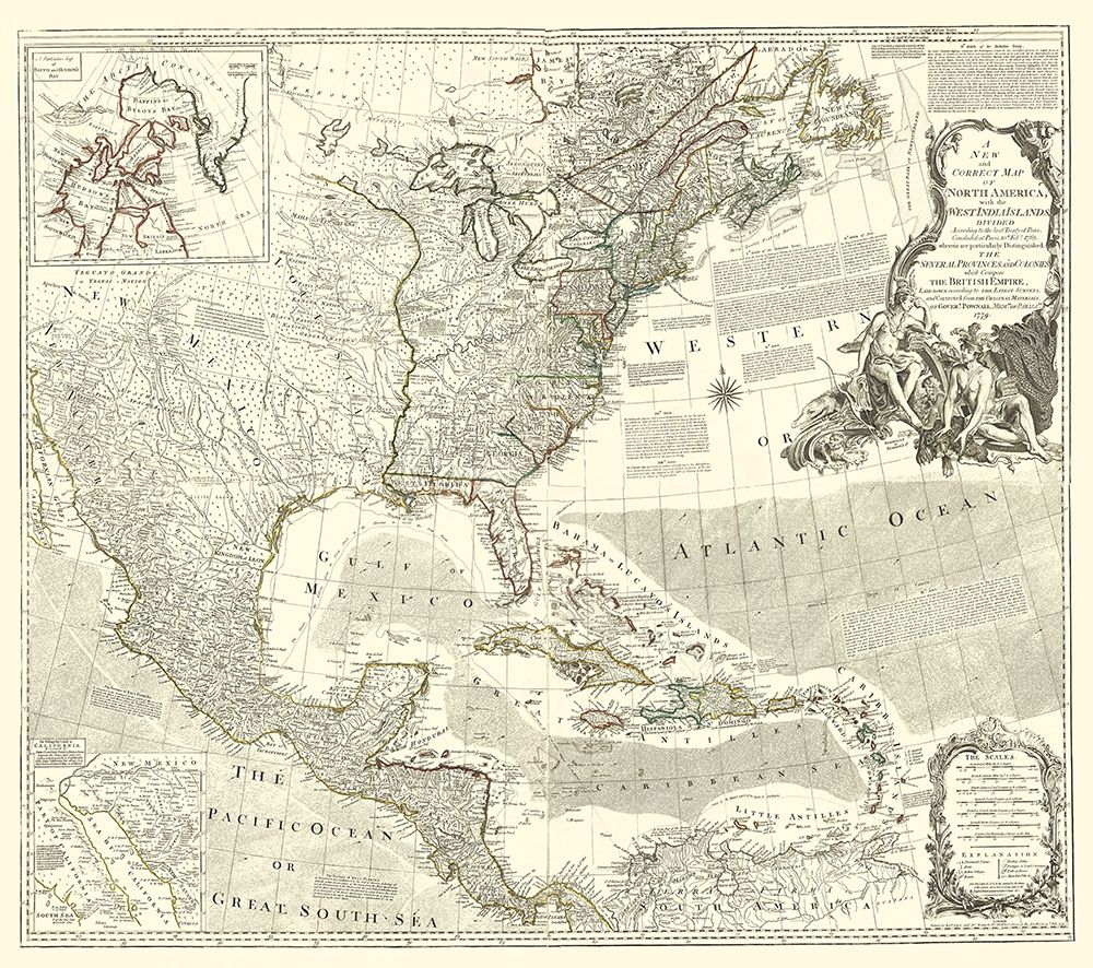North America with Indian Islands art print by Delarochette for $57.95 CAD