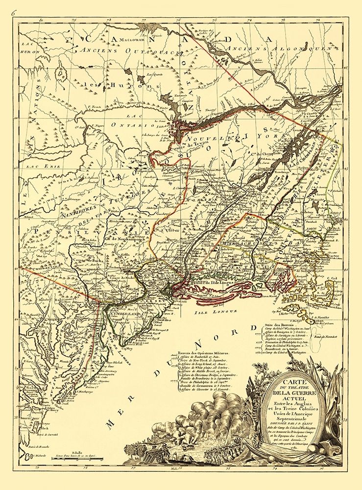 English with Thirteen Colonies North America art print by Eliot for $57.95 CAD