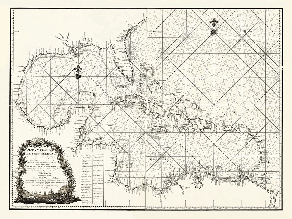 Caribbean Mexico - 1787 art print by Unknown for $57.95 CAD