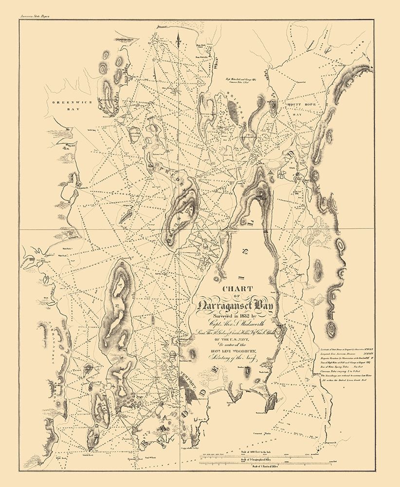 Narragansett Bay - US Navy 1832 art print by U.S. Navy for $57.95 CAD