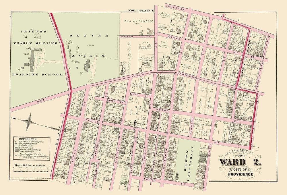Providence, Ward 2 Rhode Island Landowner art print by Hopkins for $57.95 CAD