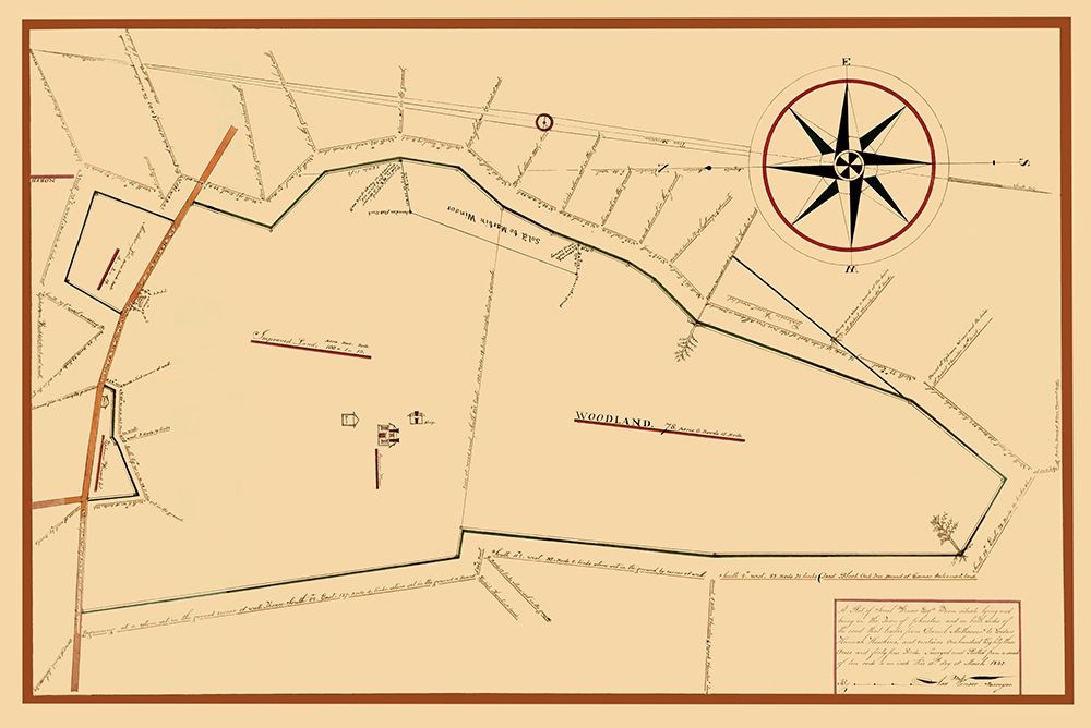 Winsor Farm Rhode Island - Winsor 1842 art print by Winsor for $57.95 CAD