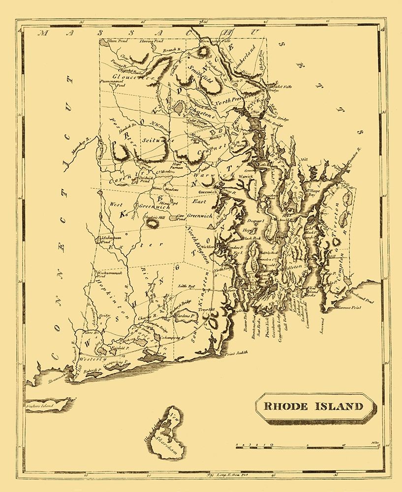Rhode Island - Arrowsmith 1808 art print by Arrowsmith for $57.95 CAD