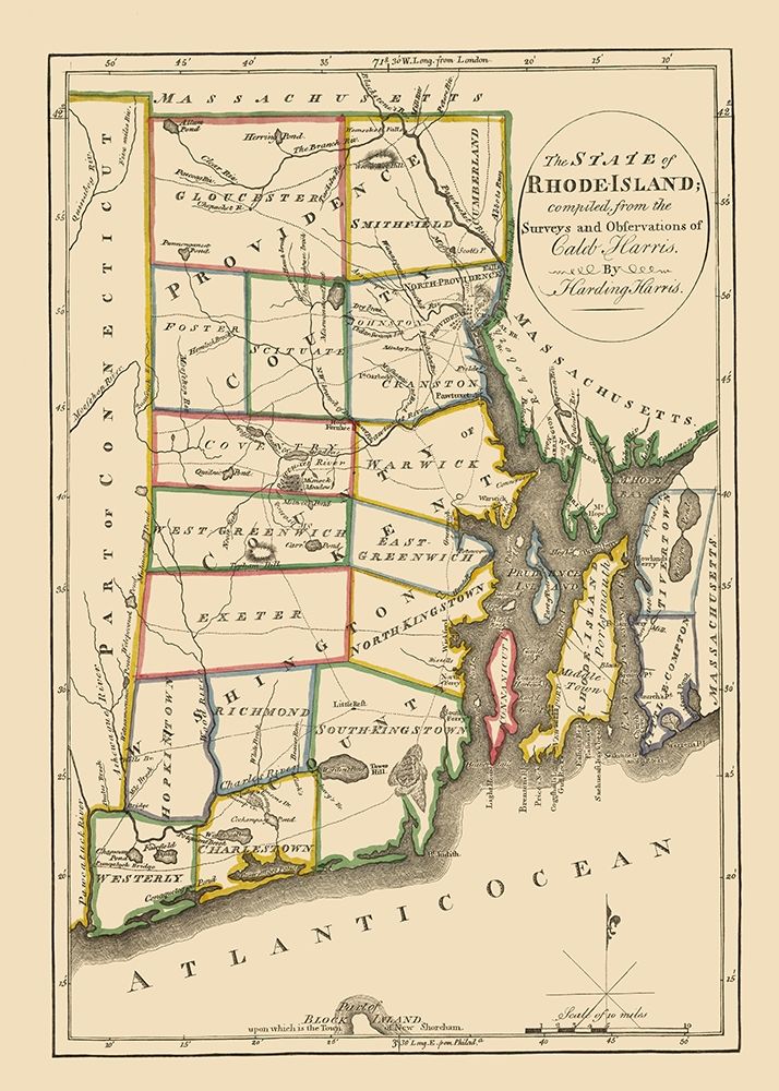 Rhode Island - Carey 1814 art print by Carey for $57.95 CAD