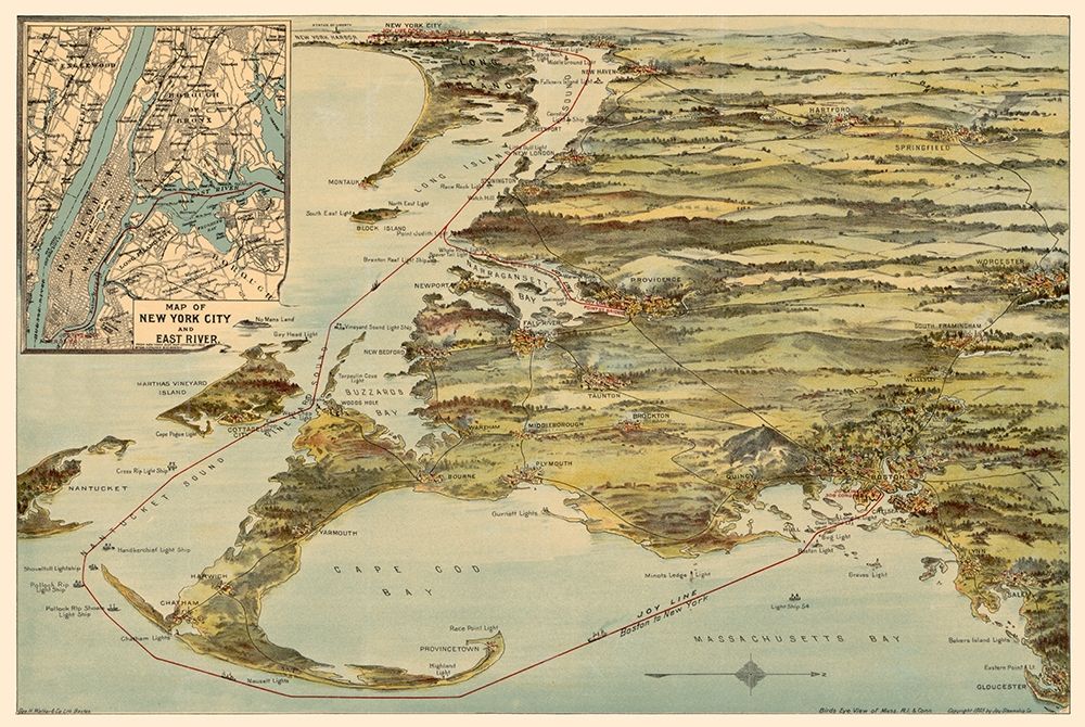 Rhode Island - Walker 1905 art print by Walker for $57.95 CAD