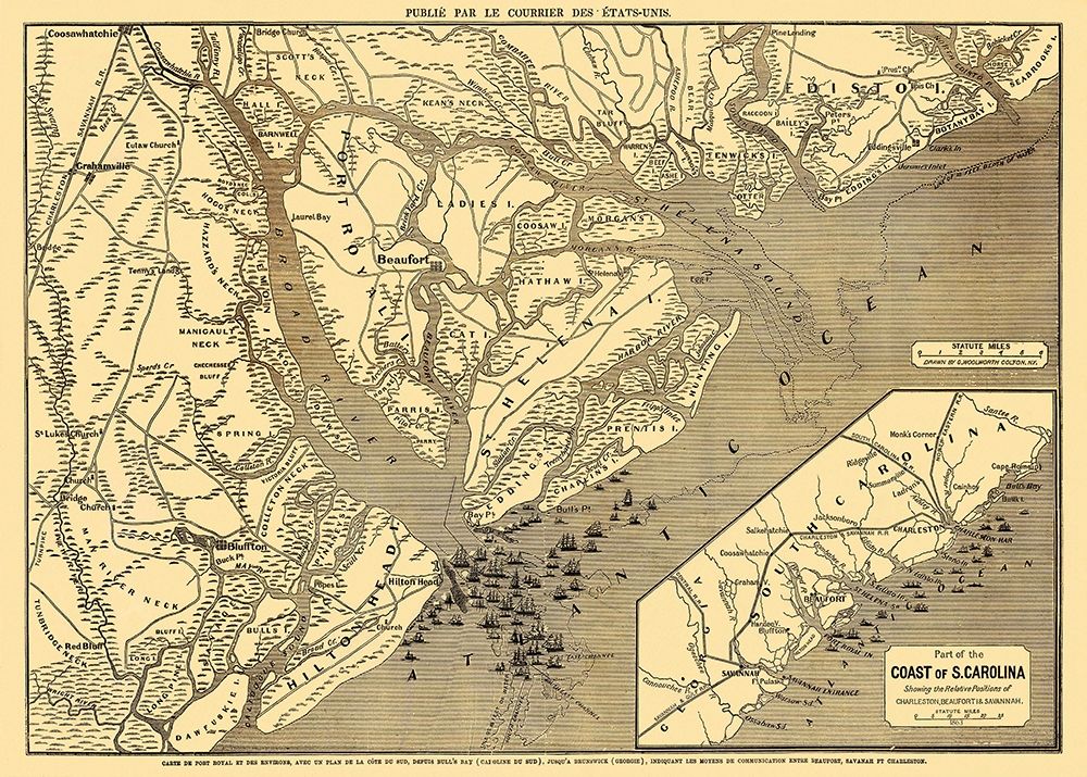 Beaufort, Savannah, Charleston South Carolina art print by Colton for $57.95 CAD