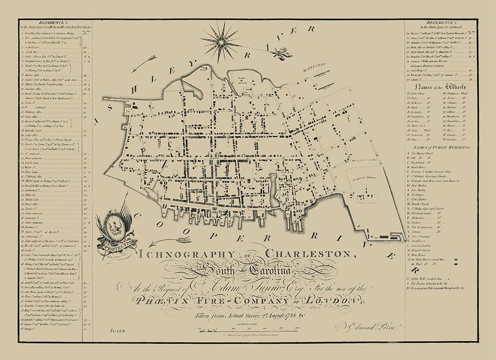 Charleston South Carolina - Petrie 1790 art print by Petrie for $57.95 CAD