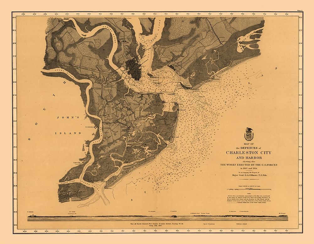 Charleston Defenses - US Army 1860 art print by US Army for $57.95 CAD