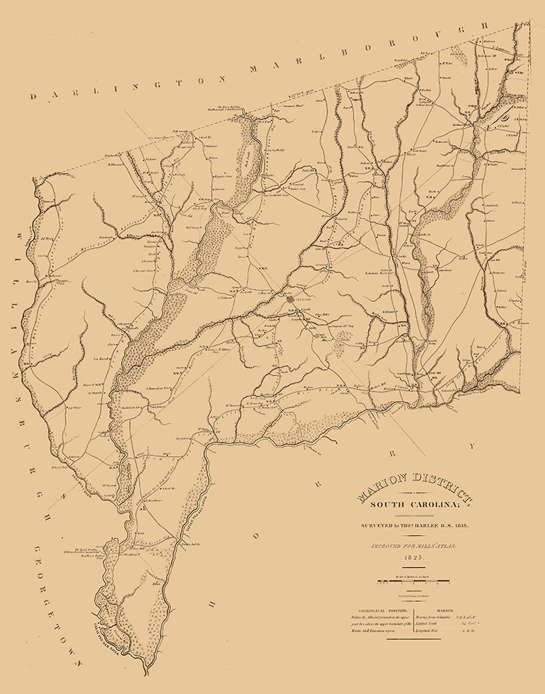 Marion County South Carolina - Harlee 1825 art print by Harlee for $57.95 CAD