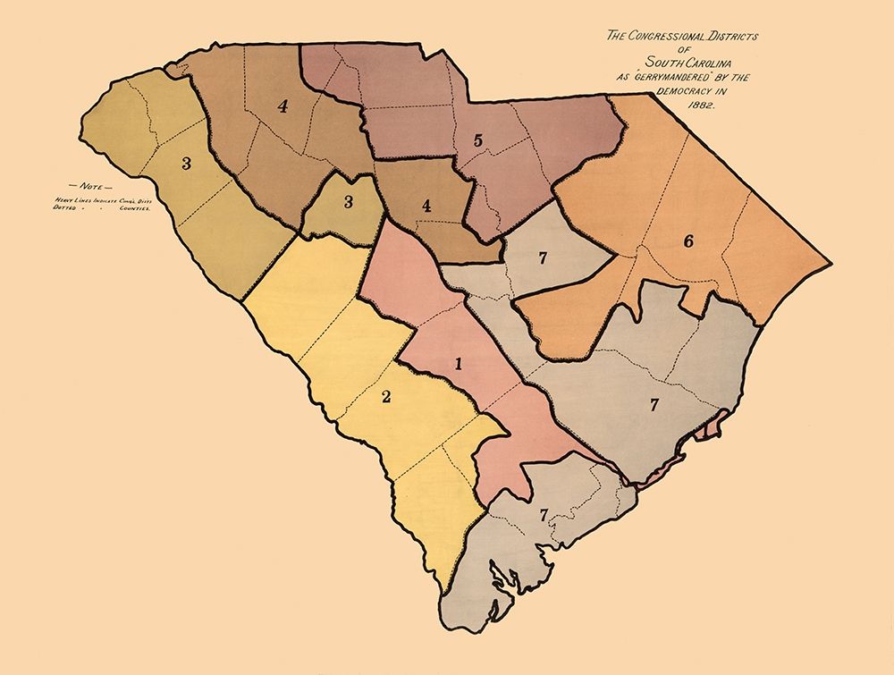 South Carolina -1882 art print by Unknown for $57.95 CAD