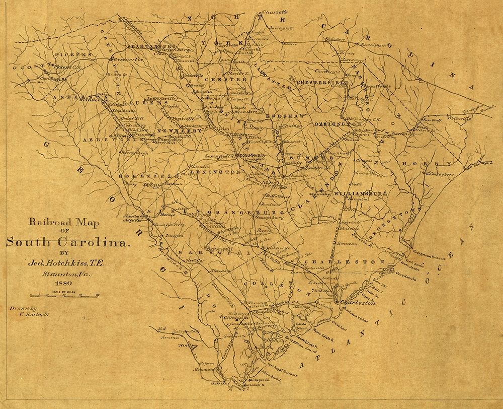 South Carolina - Hotchkiss 1880 art print by Hotchkiss for $57.95 CAD