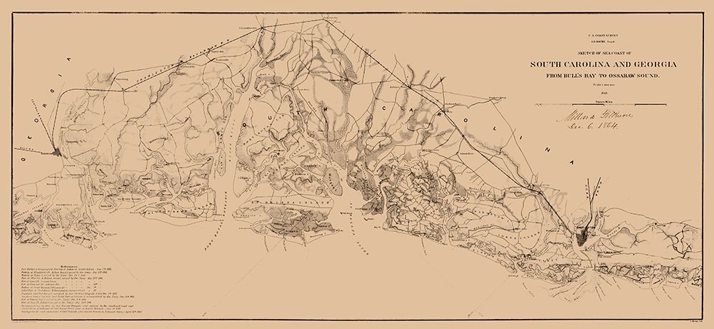 South Carolina Sea Coast - Fillmore 1863 art print by Fillmore for $57.95 CAD