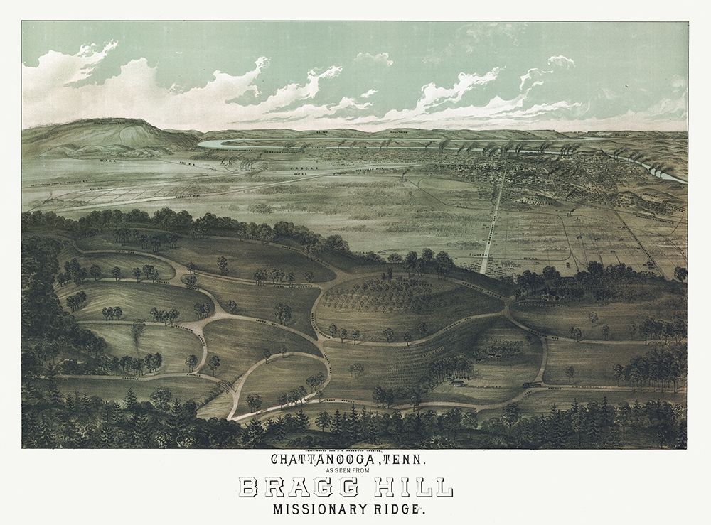 Chattanooga Tennessee - Anderson 1887 art print by Anderson for $57.95 CAD