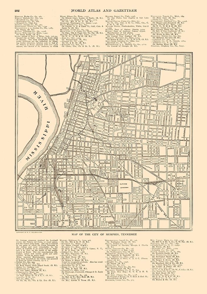 Memphis  Tennessee - Reynold 1921 art print by Reynold for $57.95 CAD