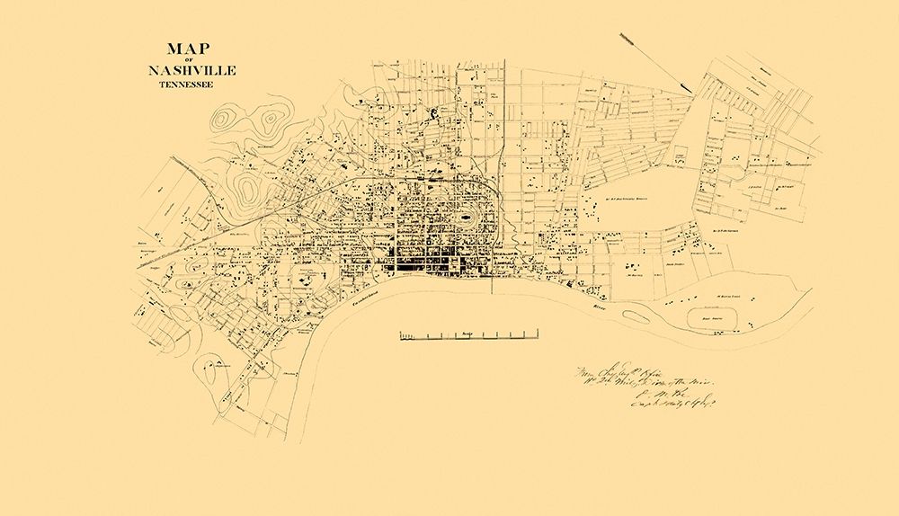 Nashville Tennessee Landowner - Poe 1864 art print by Poe for $57.95 CAD