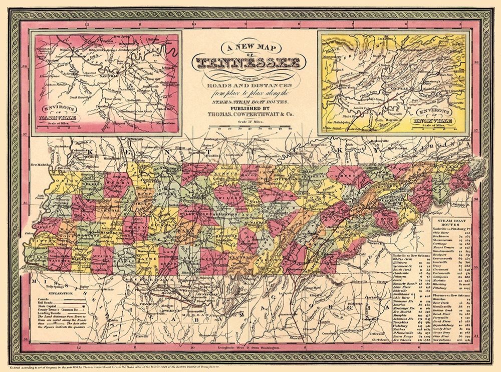 Tennessee - Thomas 1850 art print by Thomas for $57.95 CAD