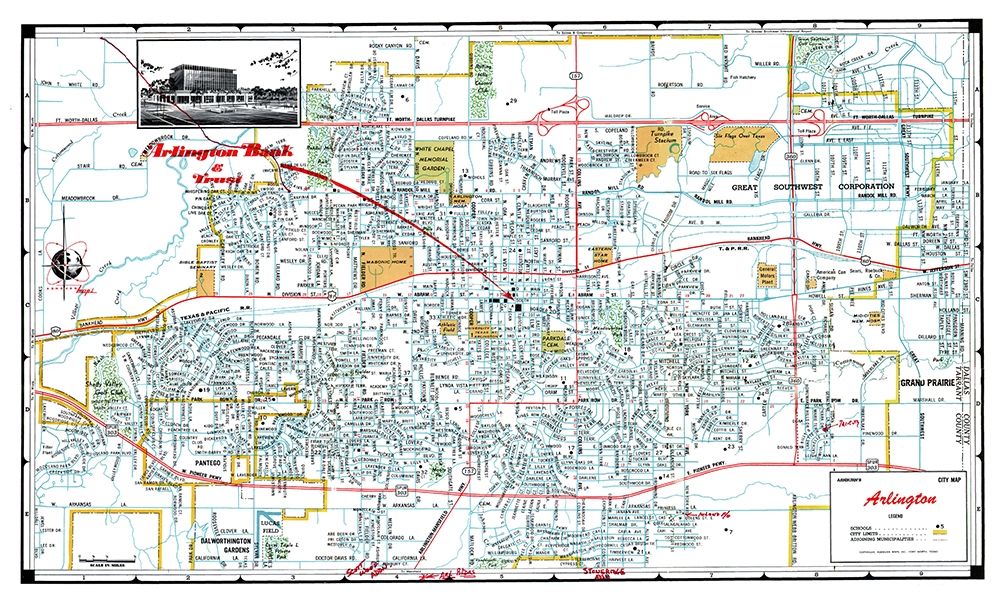 Arlington Texas - Ashburn 1960 art print by Ashburn for $57.95 CAD